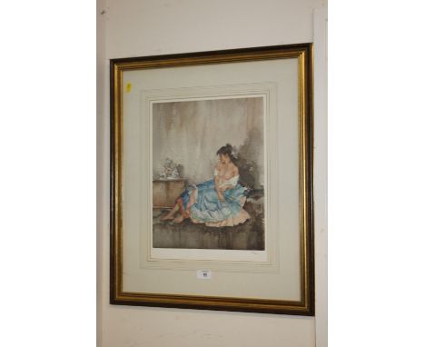 A FRAMED AND GLAZED LIMITED EDITION RUSSELL FLINT PRINT NUMBER 800/850
