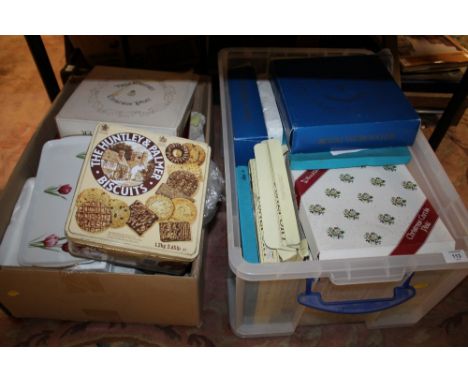 TWO BOXES OF COLLECTORS PLATES ETC TO INCLUDE WORCESTER, DOULTON ETC