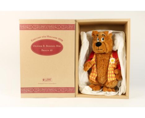   Steiff, 1998, Heer Bommel, in originele doos, l. 40 cm.        Steiff, 1998, Bommel, in original box, l. 40 cm.      