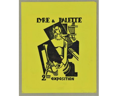   LHOTE, ANDRé (1885-1962), ges. in druk, proefdruk voor Lyre &amp; Palette - 2eme exposition (1917) 34 x 28  cm.        Lhot
