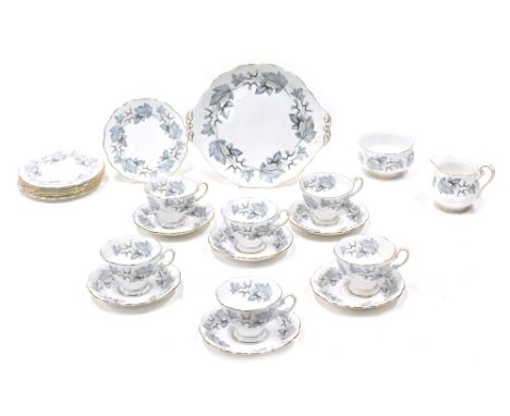 A Royal Albert Silver Maple pattern part tea service, twenty one pieces, in original box.