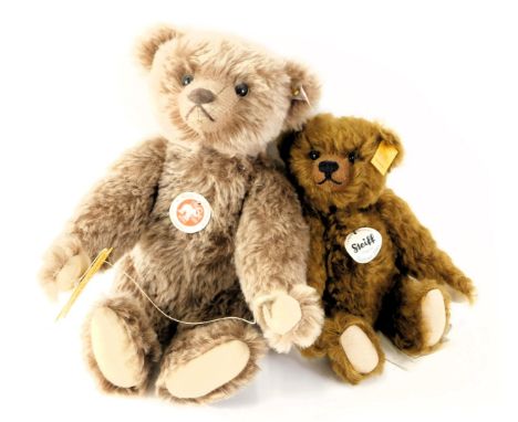 A Steiff limited edition Teddy bear, label to box Teddy Barmit Roloplan with paperwork, and a small Steiff bear, copy of the 