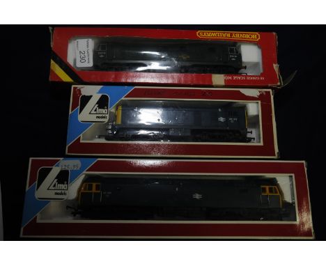 OO gauge BR class 29 diesel in green livery, Lima OO gauge class 20 in blue livery and Lima OO gauge class 47 in blue livery 