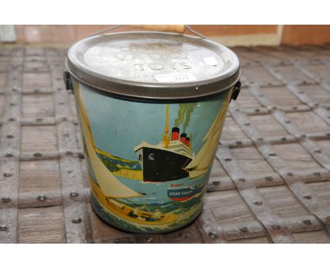 Chad Valley sweet tin in the form of a seaside bucket