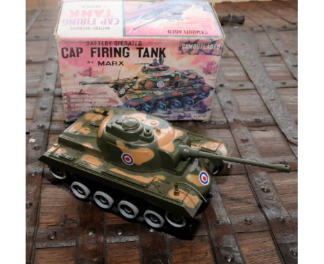 Marx Cap Firing tank in camouflage in original box