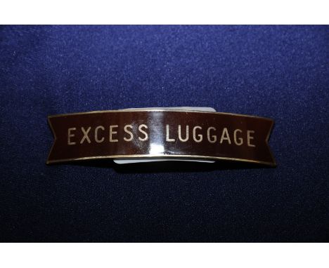 Small brass and enamel Western Region Excess Luggage  cap badge by J. R Gaunt London 