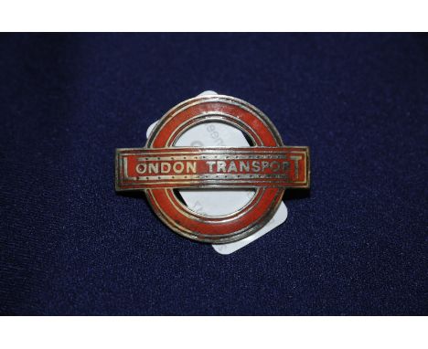 London Transport red enamel cap badge by J. R Gaunt London 