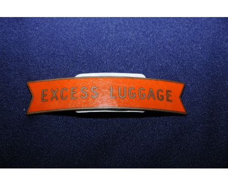 Small enamel fishtail North Eastern Region Excess Luggage cap badge by J R Gaunt London 