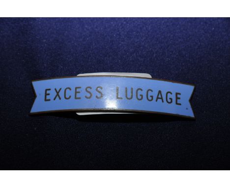 Small brass and enamel Scottish Region Excess Luggage  cap badge by J. R Gaunt London 