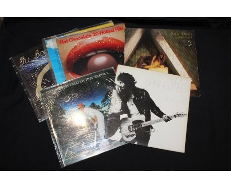 6 x 1970s LPs. Kate Bush - Lionheart. Elton John - Greatest Hits. Hot Chocolate - 20 Hottest Hits. Bruce Springsteen - Born T