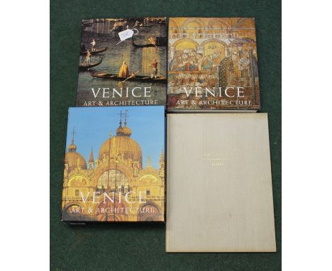 Books, Pierre-Joseph Redoute Roses book, Venice Art and Architecture in two volumes