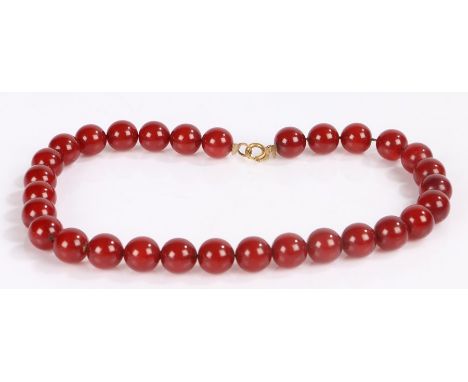 Cherry amber Bakelite Art Deco necklace