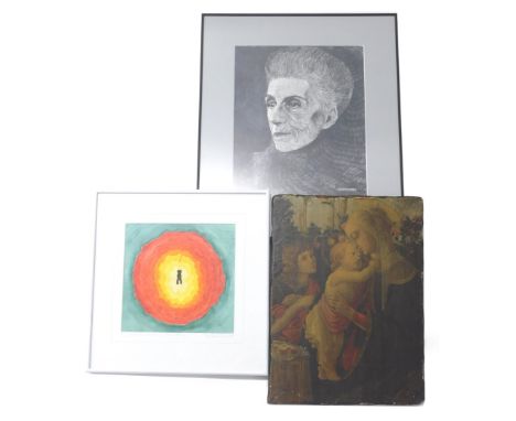 After M Richardson. A Mind Flower Blooms in Eternal Spring, artist signed print to margin, a portrait after Robert Brerley, a
