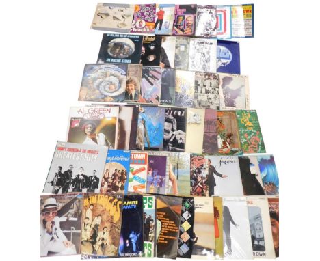 A quantity of records, to include Bob Dylan, Rolling Stones, David Bowie, Rod Stewart, Small Faces, etc.