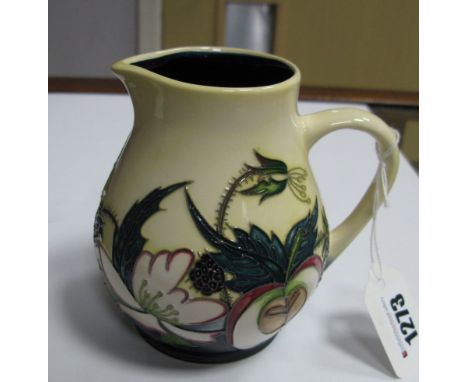 A Moorcroft First Quality Pottery Jug, in the 'Bramble Dell' pattern, designed by Nicola Slaney, shape JU2 limited edition 24