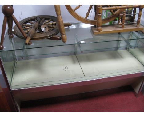 Shop Display Cabinet, with a glass top and front, one internal shelf, 88cm high, 150cm wide.