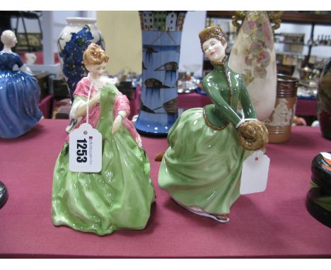 Royal Worcester Figurine 'First Dance' 3629; Royal Doulton Figurine 'Grace' HN2318. (2)