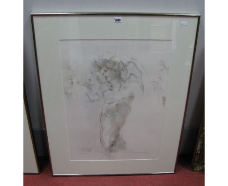 Jurgen Gorg Limited Edition Colour Print 'Spelinger' 107 of 225, pencil signed and dated '89, 66.5 x 48cm.