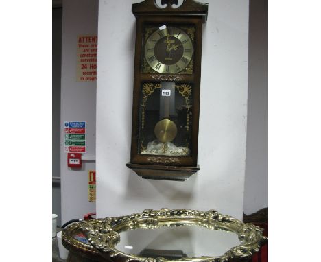 President Wall Clock; plus two wall mirrors (2)