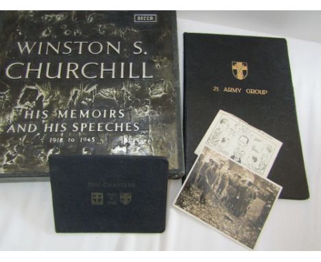A Collection of Field-Marshall Montgomery's Personal Messages to 21 Army Group, 1944-1945, with a black leather cover and ins