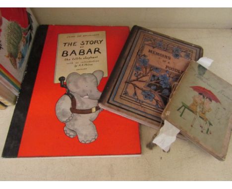 A collection of vintage and other children's books including 'Me and Catharine Susan', The Story of Babar, Memoirs of a Poodl