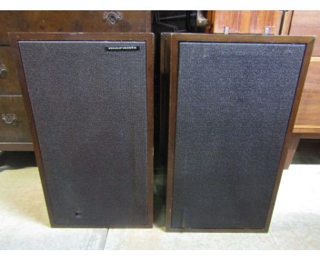 A pair of vintage teak cased Marantz speakers.