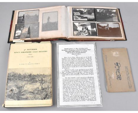 A WWI Photograph Album Containing Photographs of KSLI Troops in Burma and Hong Kong together with a Bound Volume, IV Battalio