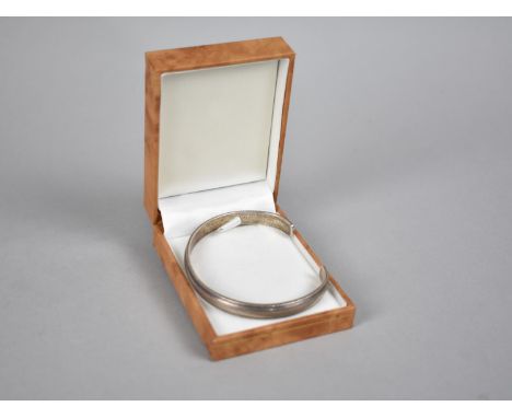 A Silver Bangle, Rope Edge Decoration, 20gms 
