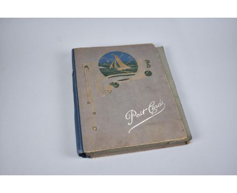 An Edwardian Postcard Album Containing Mixed Cards to include Famous Landmarks Etc 