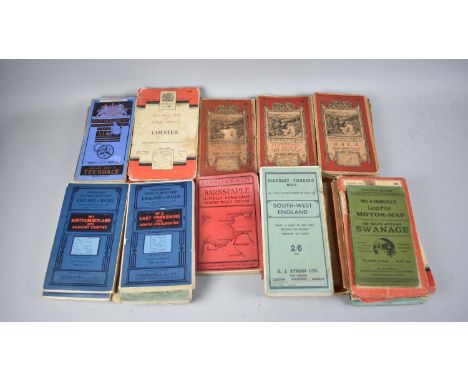 A Collection of Various Vintage Road Maps by Bartholomew, Ordnance Survey Etc 