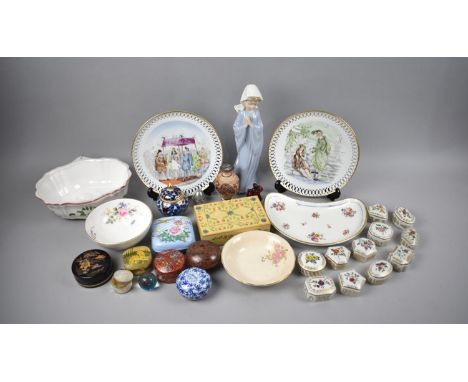 A Collection of Various Ceramics to Comprise B&amp;G Copenhagen Porcelain Reticulated Trim Plates, Empress Josephine's Rose G