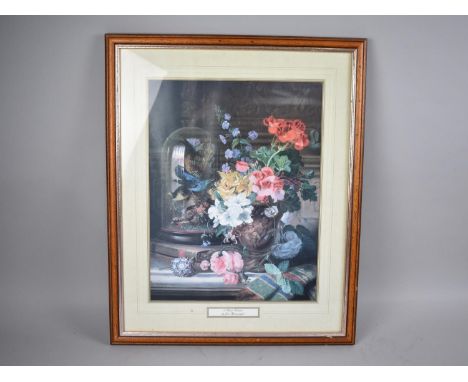 A Framed Coloured Print, A Floral Portrait After John Wainwright, 30cms by 39cms 