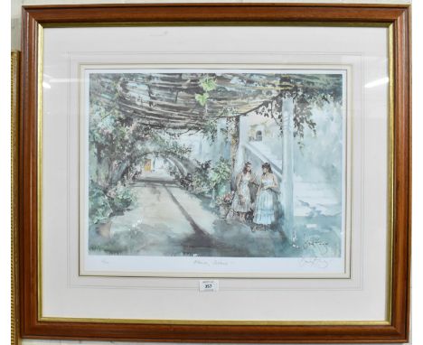 A Framed Gordon King Print, Afternoon Shadows, 68/600, Washington Green Proof Stamp, 51x36cm 