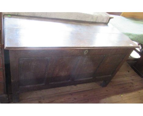An antique oak coffer width 56ins, height 31ins, depth 24ins&nbsp;