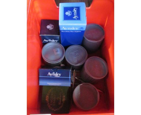 A box of Aynsley and Swarovski boxed ornaments
