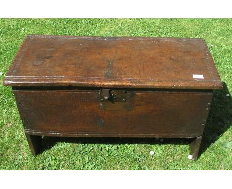 An antique oak coffer width 32ins, height 19ins, depth 16ins&nbsp;