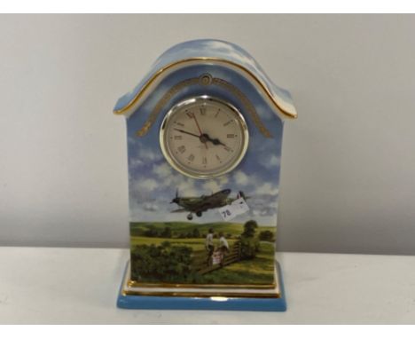 Bradford Editions ‘Heroes of the sky’ porcelain mantle clock, limited edition