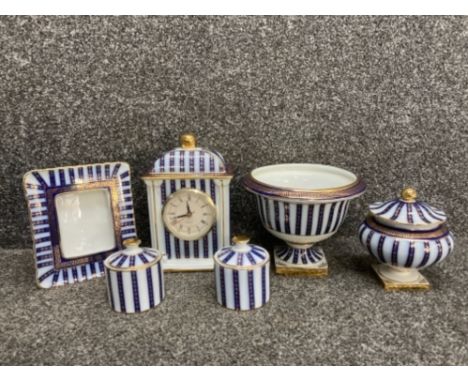 The Millennium Collection garniture including a mantle clock and picture frame