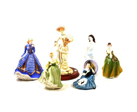 Royal Doulton Fair Lady HN2193; Fleur HN2368; Pensive Moments HN2704; Pretty Ladies Hayley HN5010; oyal Worcester Georgia Sou