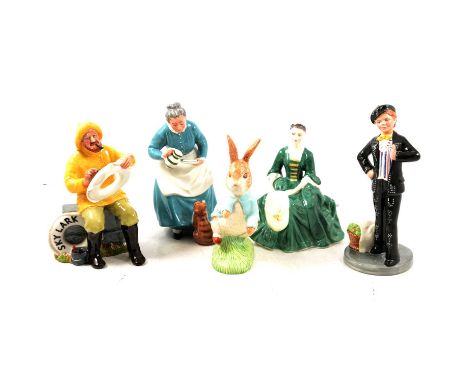 Royal Doulton: Boy from Williamsburg HN2183; Lady from Williamsburg HN2228; The Silversmith of Williamsburg HN2208; The Black