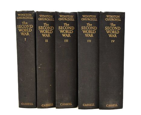 Winston Churchill - The Second World War in five volumes, Cassell &amp; Co Ltd. 1950 First Editions.