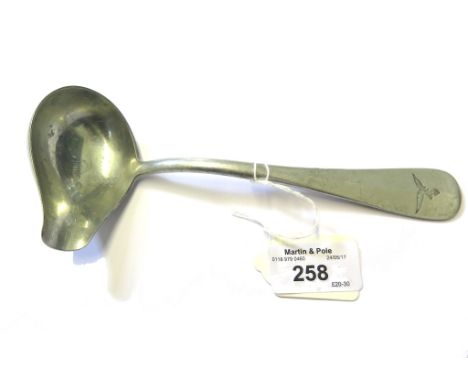 A German Third Reich Luftwaffe alloy sauce ladle stamped H.M.Z. 37 and FI.U.V. 
