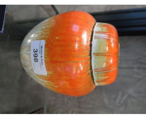 A Shelley orange dip glazed ginger jar and cover 12.5cm high 