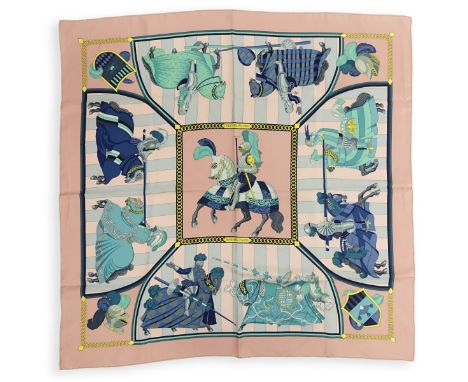 Hermes Chocs En Plumes Twill Silk Scarf. Labeled appropriately. Measures 34" x 34". Condition: Gently used pre-owned conditio
