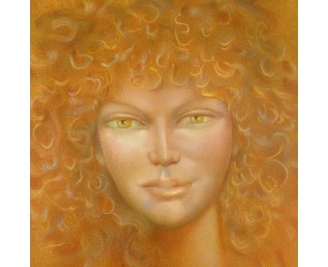 Leonor Fini, colour print, portrait study, signed in pencil, no. 143/297, sheet size 24" x 18", unframed 
