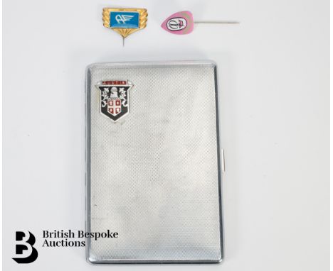 Austin Motor Company - collection of goods including a pocket cigarette case, 1950s; a rarely found Austin Princess lapel pin