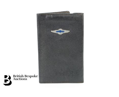 A Moroccan leather wallet, featuring a Lagonda emblem to the front, approx 16 x 10 cms.&nbsp;