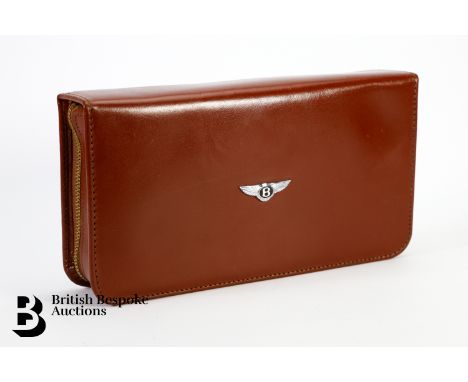 A first quality brown leather Motoring Vanity case for the vintage and classic Bentley owner, appears unused from new (1930s-