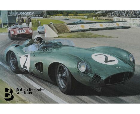Automobilia limited edition prints, including a limited edition print of Keith Woodcock Low Level Raiders, depicting DeHavill