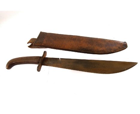 A US patent machete, having SA and bomb marking to one side of the blade, dated 1915, and US 17504 to the other, blade approx